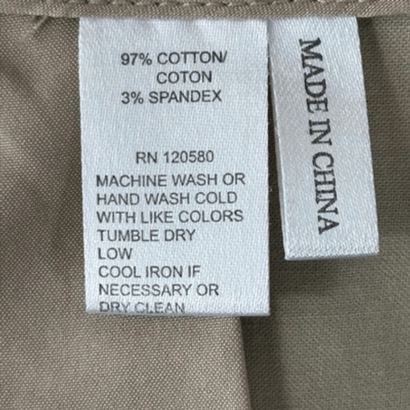 Amanda+Chelsea Beige Tan Flat Front Stretch Low-Rise Straight Ankle Pants Size 2 - Picture 8 of 10